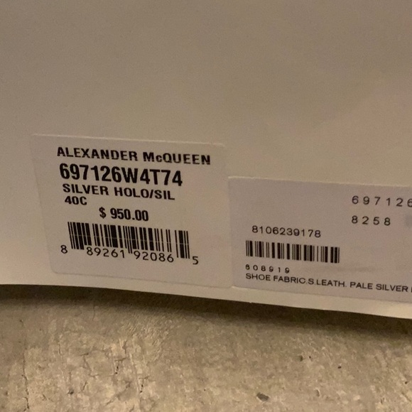 Alexander McQueen Silver Holo Heels - Picture 2 of 9